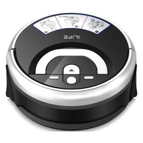 Робот-пылесос ILIFE W400 RUS Black+shinny silver
