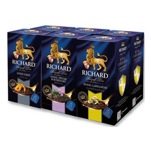 Набор чая Richard Lord Grey, Ryal Thyme & Rosemary, Royal Cardamom 6*25 сашетов