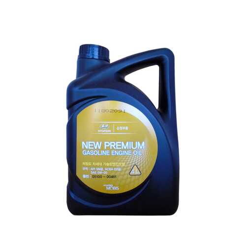 Моторное масло HYUNDAI New Premium Gasoline Engine Oil SAE 0W-20 (4л)