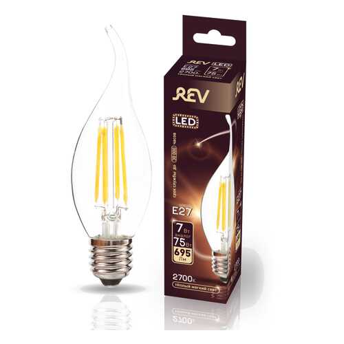 Лампа светодиодная REV FILAMENT FC37 E27 7W, 2700K, DECO Premium