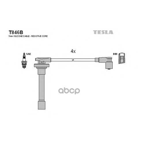 Комплект Проводов Зажигания TESLA T846B