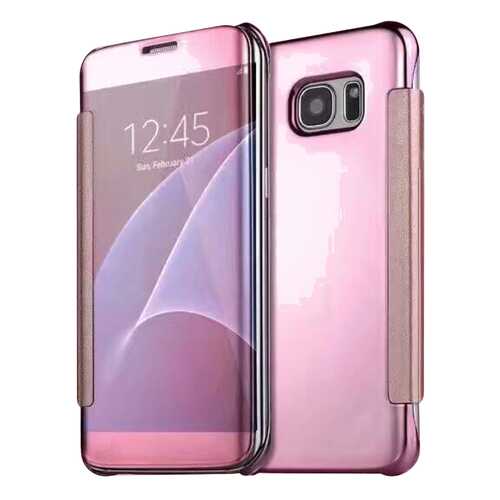 Чехол MyPads для Samsung Galaxy S7 edge G9350/G935/S7 Clear View Cover Pink