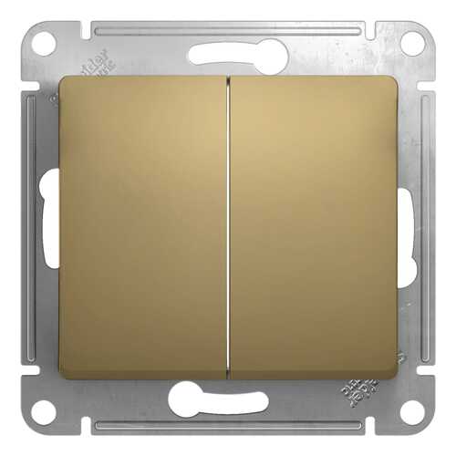 Механизм переключателя Schneider Electric Glossa, 10АХ, двухклавишный, титан