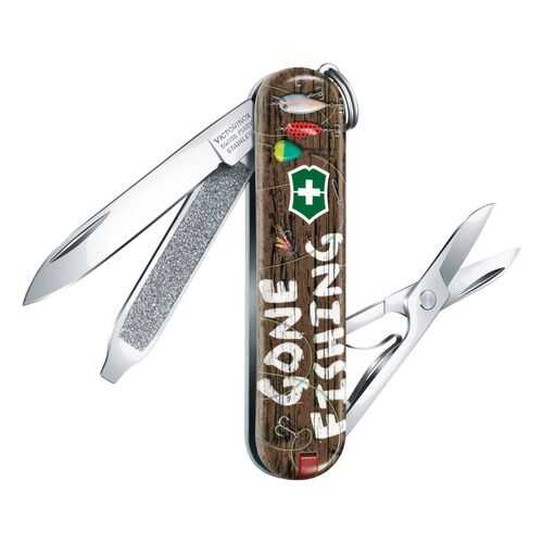 Нож брелок VICTORINOX 0.6223.L2005 Gone Fishing - Рыбалка