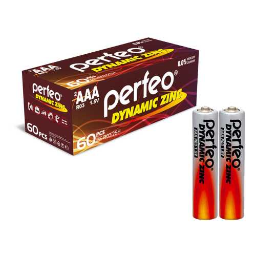 Батарейка Perfeo R03/2SH Dynamic Zinc 60 шт