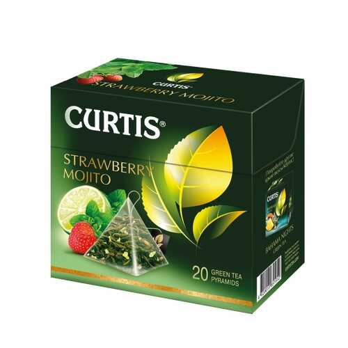 Чай Curtis Strawberry Mojito зеленый с добавками 20 пирамидок