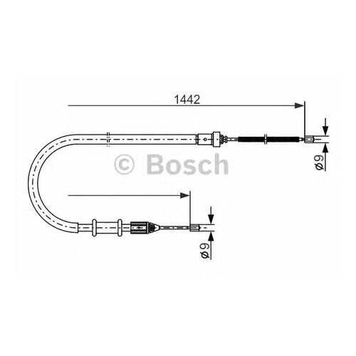 Трос cтояночного тормоза Bosch 1987477635