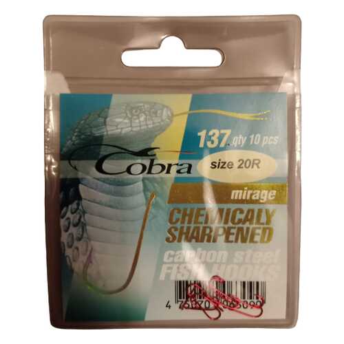 Рыболовные крючки Cobra Mirage №20R, 10 шт.