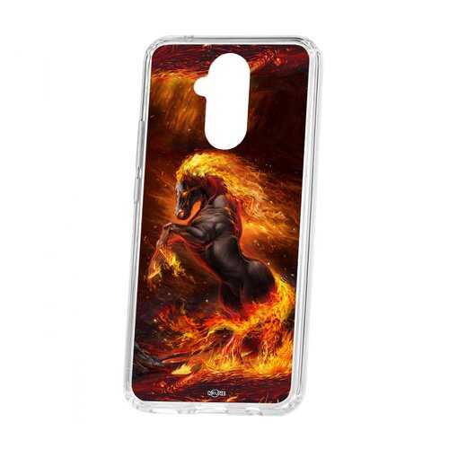 Чехол Kruche Huawei Mate 20 Lite Print Конь огонь