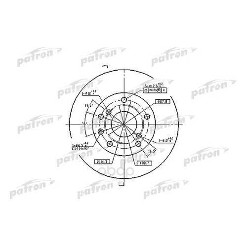Тормозной диск PATRON PBD7092 передний