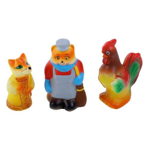 Набор резиновых игрушек Кот, лиса и петух ЗАО ПКФ Игрушки