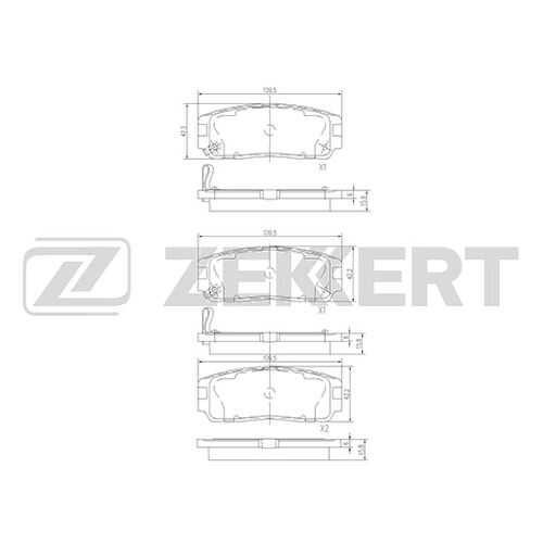 Комплект тормозных колодок, дисковый тормоз ZEKKERT BS-1853