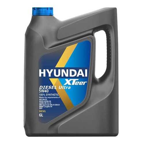 Моторное масло Hyundai-KIA Diesel Ultra 5W-40 6л