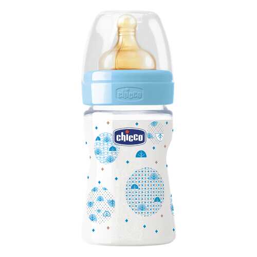 Детская бутылочка Chicco Well Being Boy латексная соска 150 мл