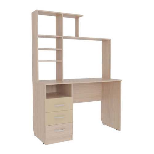 Компьютерный стол в комплекте Mebelson SK02P2.3 + PK02S2.3 120x60x162, дуб млечный/крем
