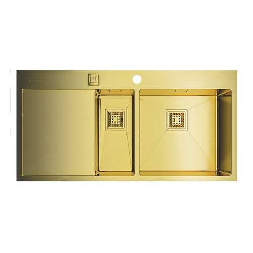 Мойка для кухни из нержавеющей стали Omoikiri New day Akisame 100-2-LG-R золото