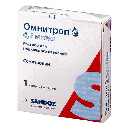 Омнитроп раствор для п/к введ. 6,7 мг/мл карт.1,5 мл (10 мг) №1