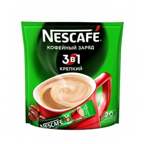 Кофейный напиток растворимый Nescafe 3в1 крепкий 16 г 20 пакетиков