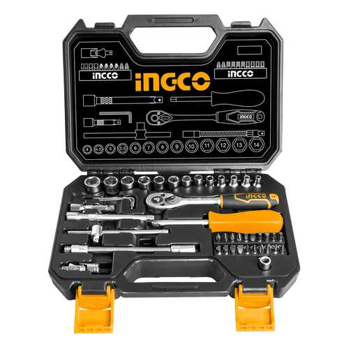 Набор инструмента INGCO HKTS14451 INDUSTRIAL, 45 предметов, в кейсе