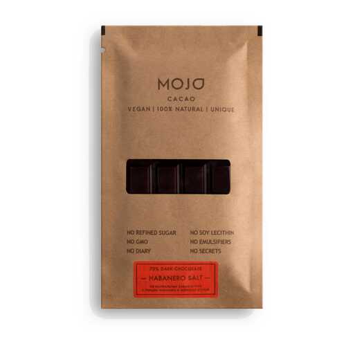Горький шоколад 70% Mojo Cacao с перцем Habanero и морской солью habanero salt