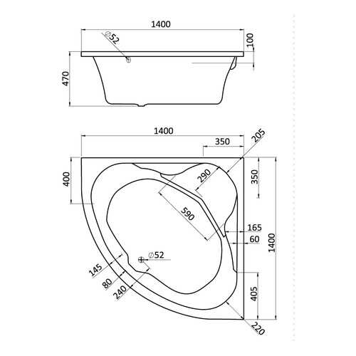 Комплект монтажный Santek для ванны Карибы 140х140см белый (WH112430)