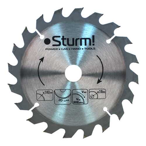 Диск по дереву для дисковых пил Sturm! 9020-140-16-20T