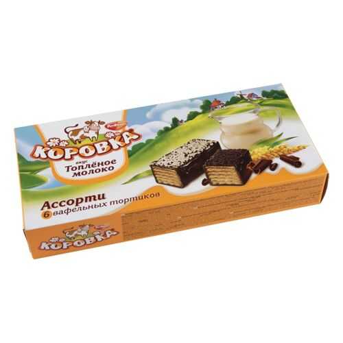 Вафельные тортики Коровка вкус топленое молоко 200 г