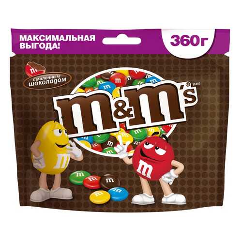 Драже M&M's с молочным шоколадом 360 г