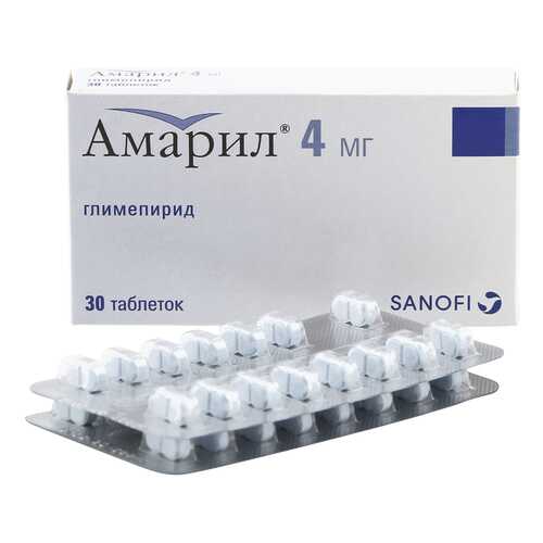 Амарил таблетки 4 мг 30 шт.