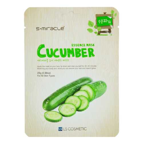 Маска для лица S+miracle Cucumber Essence 25 г