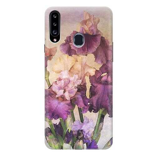 Чехол RE:PA для Samsung Galaxy A20s с принтом Фиолетовые цветы