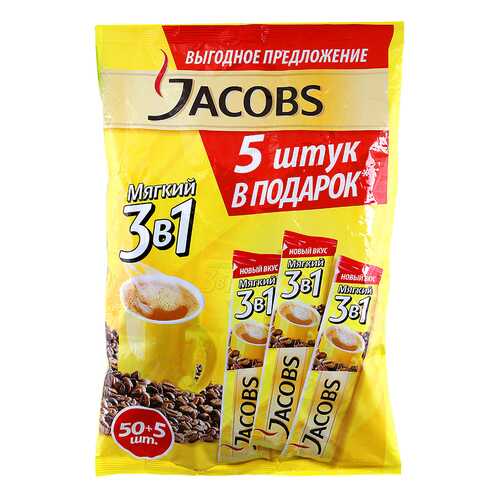 Кофейный напиток растворимый Jacobs классика 3в1 55*12 г