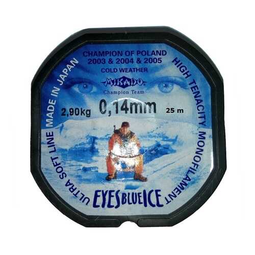 Леска монофильная Mikado Eyes Blue Ice 0,14 мм, 25 м, 2,9 кг