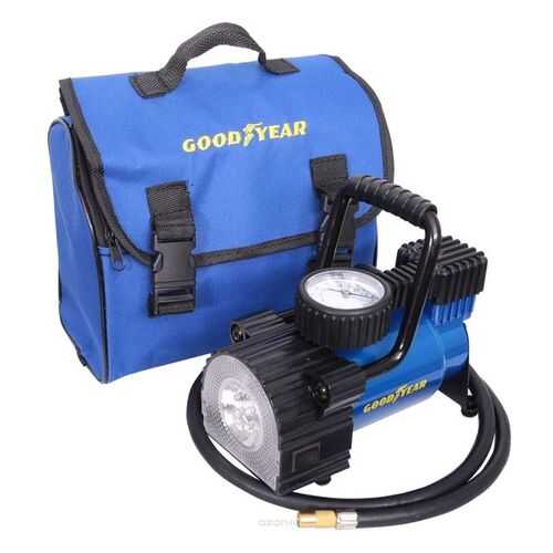 Автокомпрессор Манометр, С Фонарём, Со Съемной Ручкой, 12 V, 7 Атм, 30 Л/Мин, GOODYEAR