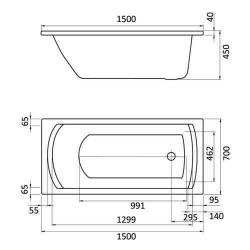Комплект монтажный Santek для ванны Монако 150х70см белый (WH112424)