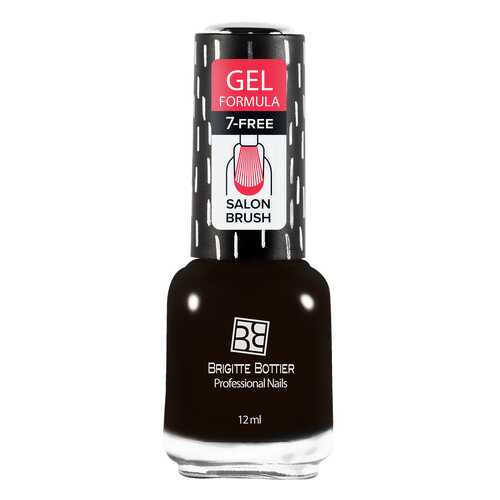 Лак с гелевым эффектом Brigitte Bottier Gel Formula тон 34 горький шоколад, 12 мл