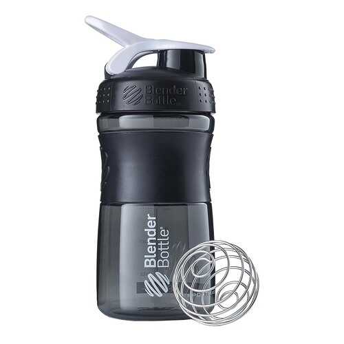 Шейкер Blender Bottle SportMixer 1 кам. 591 мл черный, белый