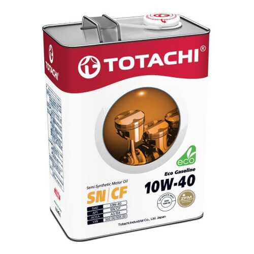 Моторное масло Totachi Eco Gasoline Semi-Synthetic SM/CF 10W-40 4л