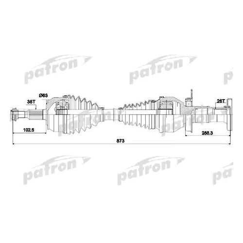 Приводной вал PATRON PDS4502