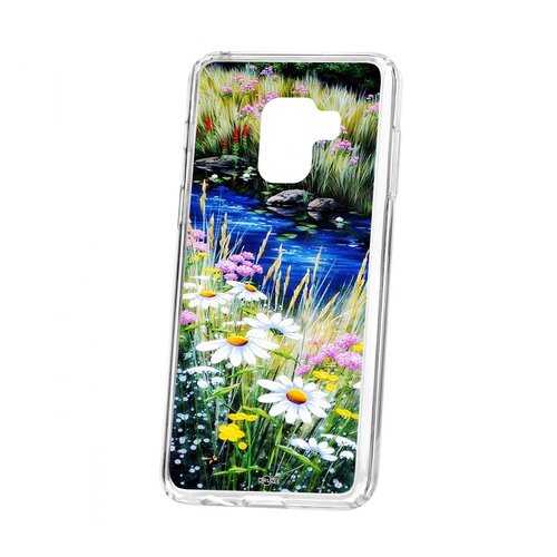 Чехол Kruche Samsung Galaxy A8 2018 (A530) Print Ромашки у ручья