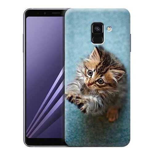 Чехол RE:PA для Samsung Galaxy A8 (2018) SM-A530 с принтом Котёнок на голубом