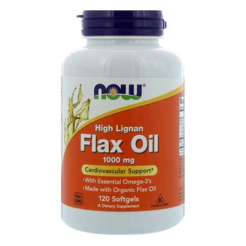 Льняное масло NOW Flax Oil 120 капс.