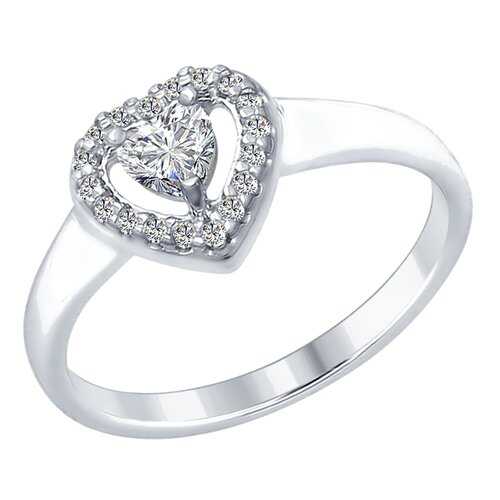 Кольцо женское SOKOLOV из серебра со Swarovski Zirconia 89010068 р.18