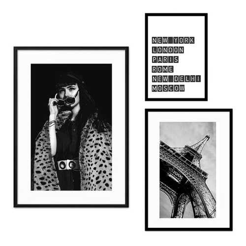 Набор постеров Коллаж Fashion №70 80х80 см