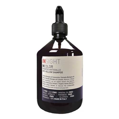 Шампунь для нейтрализации желтого оттенка волос Insight Incolor AntiYellow Shampoo 400 мл