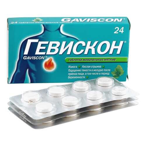 Гевискон мята таб.жев. 24 шт.