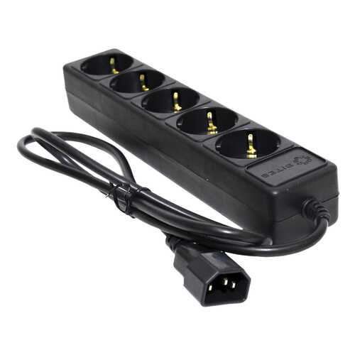 Сетевой фильтр 5bites SP5-B-10U, 5 розеток, 1 м, Black