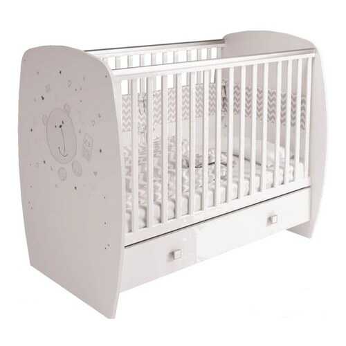 Кроватка детская Polini Kids French 710 Teddy с ящиком Белый
