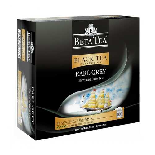 Чай Beta Tea Бергамот черный с бергамотом 100 пакетиков