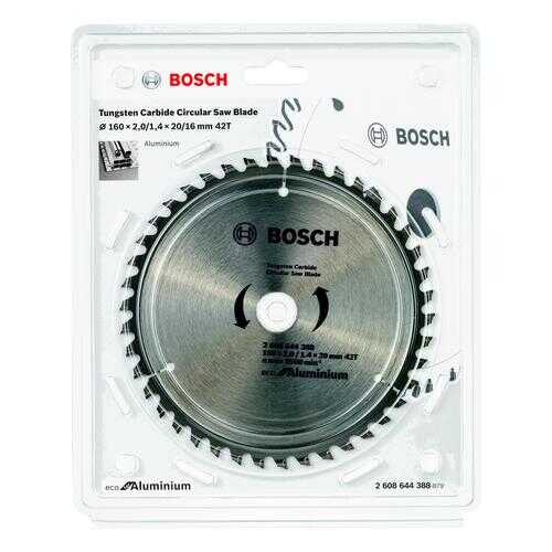 Диск пильный твердосплавный BOSCH Ф160х20мм 42зуб. (ECO AL 2608644388)